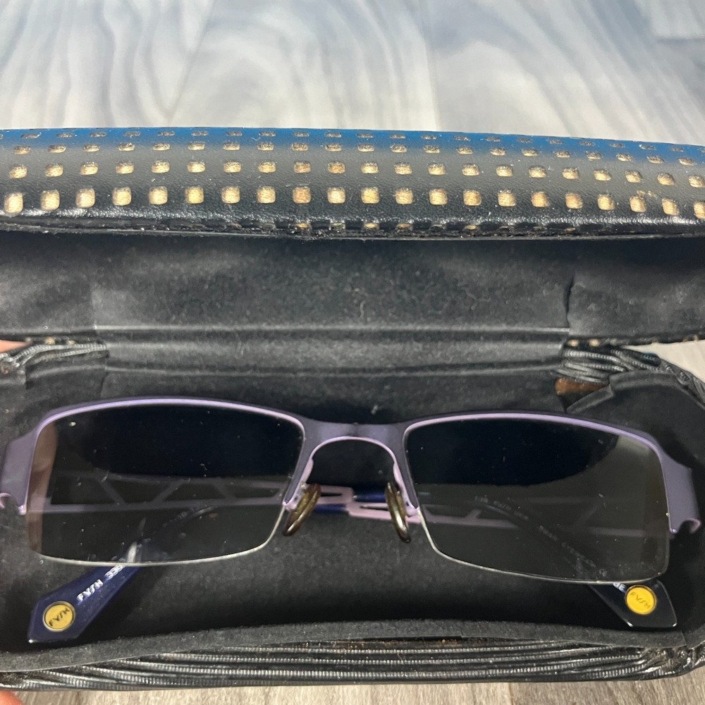 FYSH‎ 3365  Purple GUNMETAL AUTHENTIC FRAMES EYEGLASSES 51-18-135 With Case